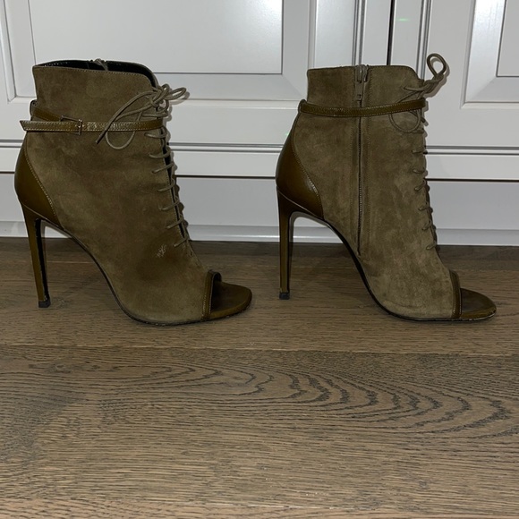 YSL Booties Size 39 Olive - Picture 2 of 3